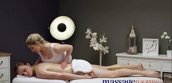  Massage Rooms Big tits British blonde Georgie Lyall titwank and creampie